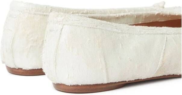 Maison Margiela Witte Tabi Teen Platte Schoenen White Dames