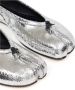 Maison Margiela Zilver Gekraakte Textuur Tabi Teen Platte Schoenen Gray Dames - Thumbnail 3