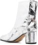 Maison Margiela Zilver-tone Leren Blokhak Enkellaarzen Gray Dames - Thumbnail 2