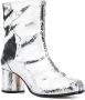 Maison Margiela Zilver-tone Leren Blokhak Laarzen Gray Dames - Thumbnail 4