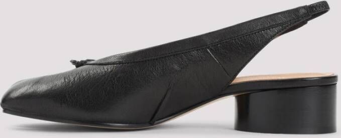 Maison Margiela Zwarte Ballerina Slingback Schoenen Black Dames