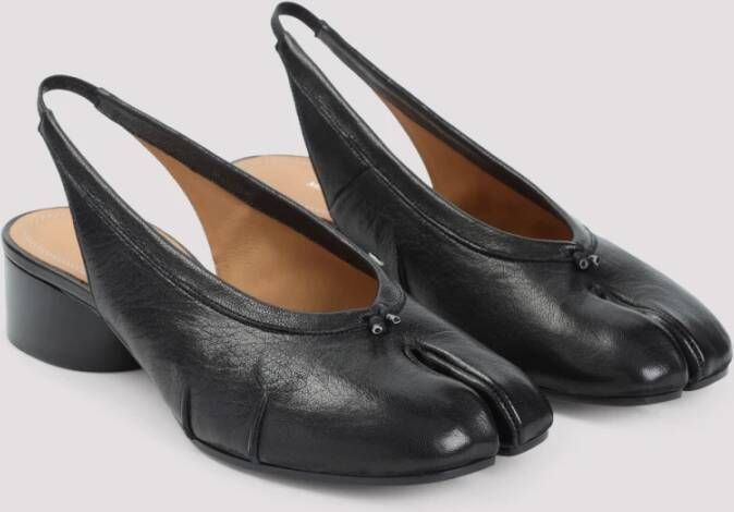 Maison Margiela Zwarte Ballerina Slingback Schoenen Black Dames