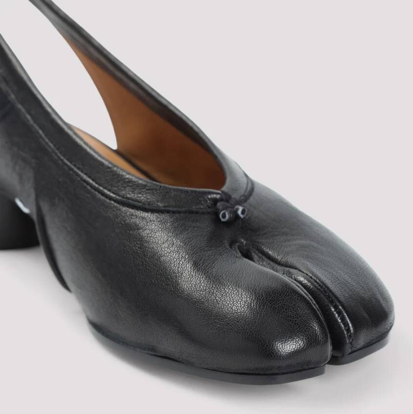 Maison Margiela Zwarte Ballerina Slingback Schoenen Black Dames