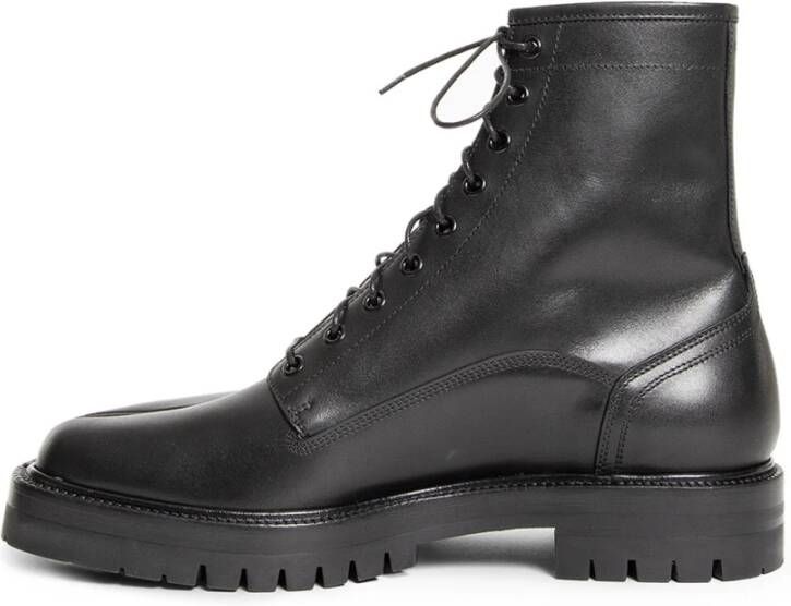 Maison Margiela Zwarte Combat High-Top Sneakers Black Heren