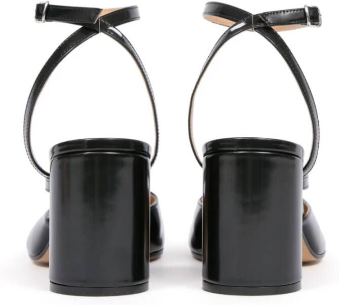 Maison Margiela Zwarte gesp sandalen met sculpted hak Black Dames