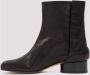 Maison Margiela Zwarte Leren Enkellaarzen Black Dames - Thumbnail 2