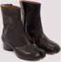 Maison Margiela Zwarte Leren Enkellaarzen Black Dames - Thumbnail 3