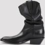 Maison Margiela Zwarte leren enkellaarzen Black Dames - Thumbnail 9