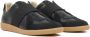 Maison Margiela Zwarte Leren Sneakers Contrast Zool Black Heren - Thumbnail 2