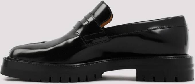 Maison Margiela Zwarte Leren Tabi Loafer Schoenen Black Heren