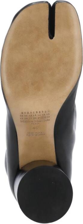 Maison Margiela Zwarte Leren Tabi Teen Laarzen Black Dames