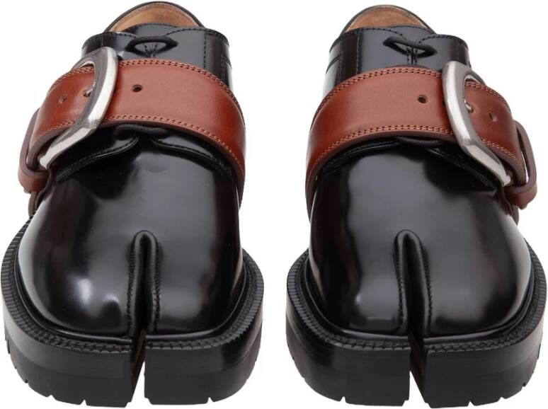 Maison Margiela Zwarte Loafer Schoenen met Afneembare Band Black Dames