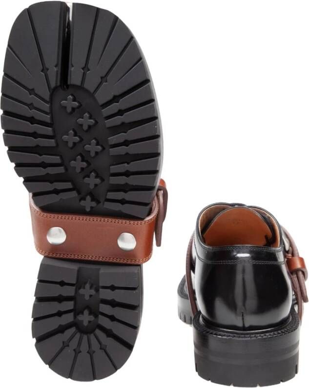 Maison Margiela Zwarte Loafer Schoenen met Afneembare Band Black Dames