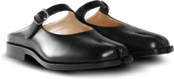 Maison Margiela Zwarte Mary Jane Platte Schoenen Black Dames