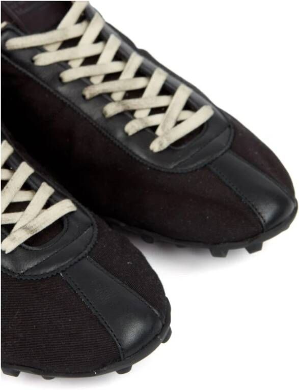 Maison Margiela Zwarte Panel Sneakers met Contrasterende Hiel Black Heren