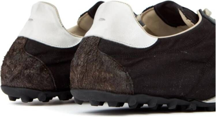 Maison Margiela Zwarte Panel Sneakers met Contrasterende Hiel Black Heren