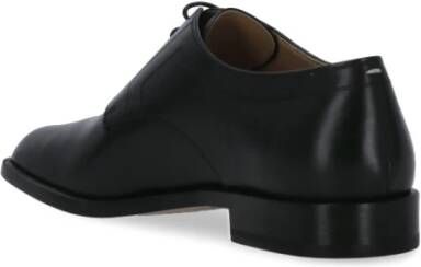 Maison Margiela Zwarte platte veterschoenen Tabi teen Black Heren