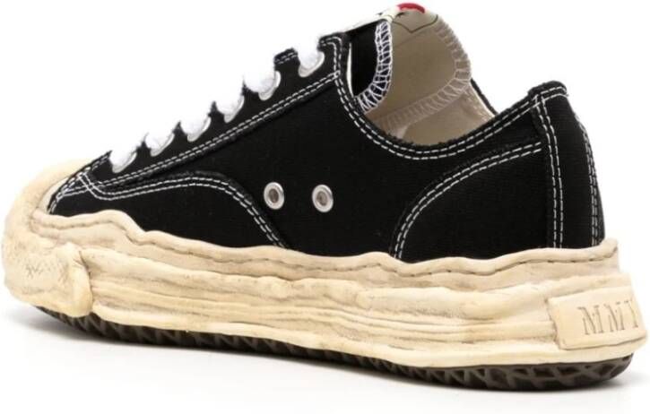 Maison Margiela Zwarte Sneakers met Dikke Rubberen Zool Black Heren