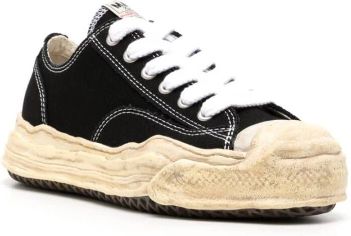 Maison Margiela Zwarte Sneakers met Dikke Rubberen Zool Black Heren