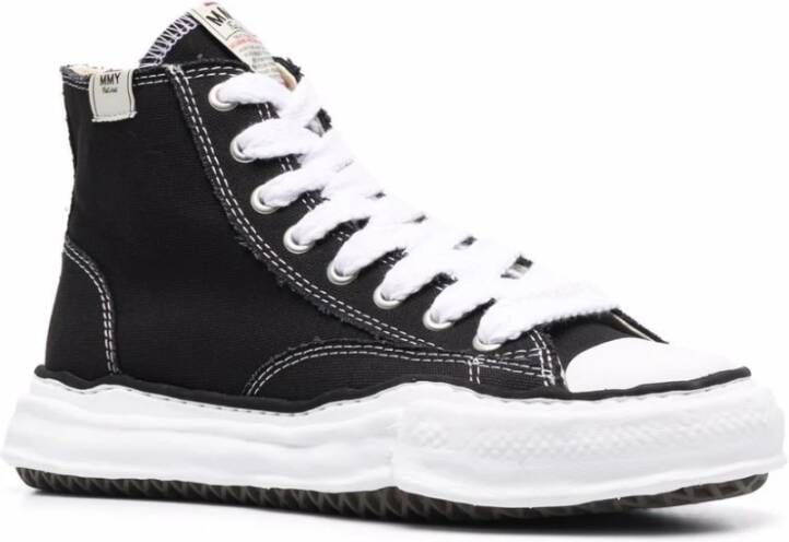 Maison Margiela Zwarte Sneakers met Logo Patch Black Heren