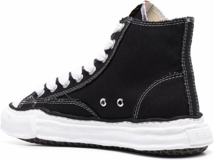 Maison Margiela Zwarte Sneakers met Logo Patch Black Heren