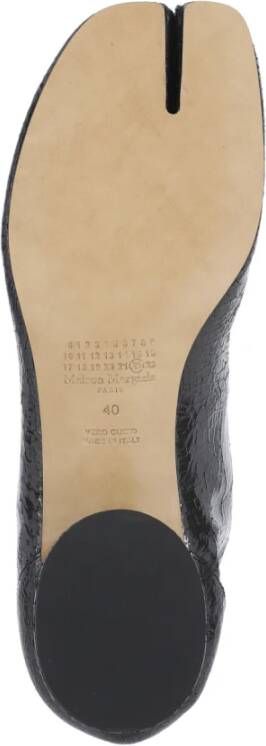 Maison Margiela Zwarte Spiegel Leren Tabi Laarzen Black Dames