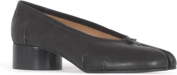 Maison Margiela Zwarte Tabi Ballerina Platte Schoenen Black Dames