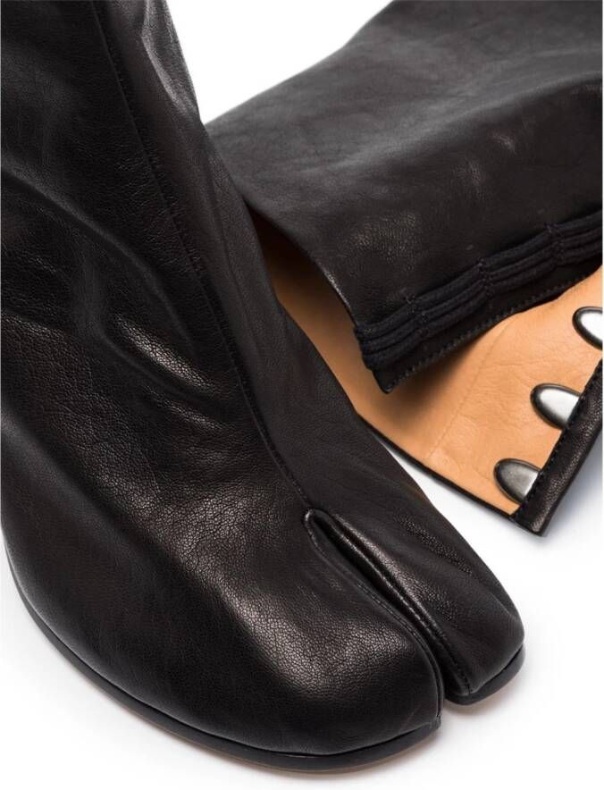 Maison Margiela Zwarte Tabi Enkellaarzen Black Dames