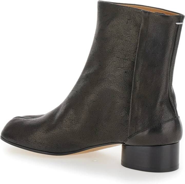 Maison Margiela Zwarte Tabi Enkellaarzen Black Dames