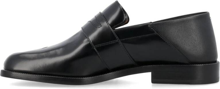 Maison Margiela Zwarte Tabi Loafers Premium Kalfsleer Black Dames