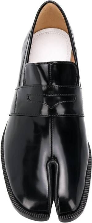 Maison Margiela Zwarte Tabi Mocassins Leren Schoenen Black Dames