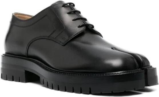 Maison Margiela Zwarte Tabi Teen Veterschoenen Black Dames