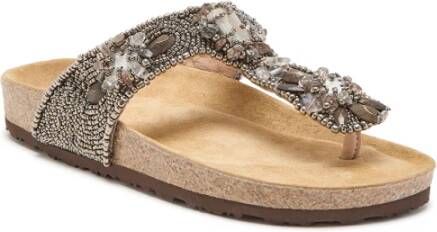 Maliparmi Flat Sandals Gray Dames