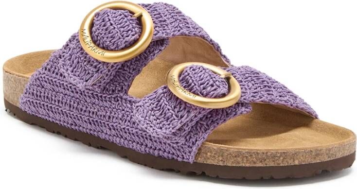 Maliparmi Flat Sandals Purple Dames