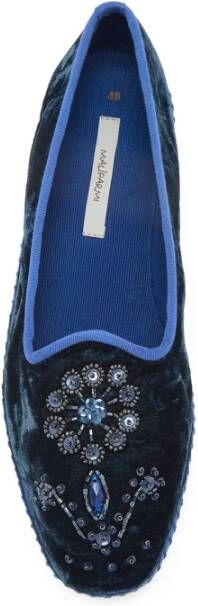 Maliparmi Velvet Ballerina Schoenen Blue Dames