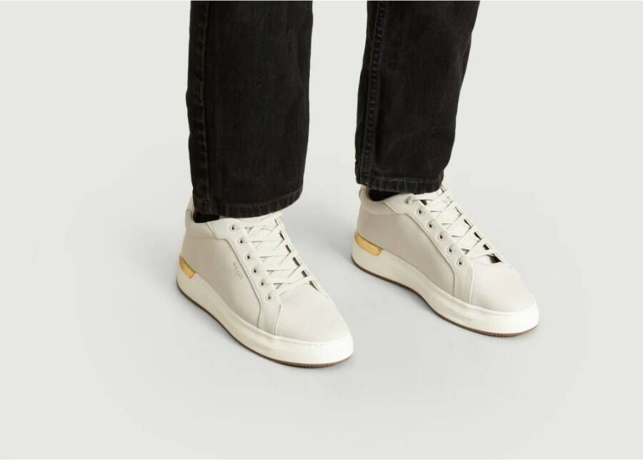 Mallet Footwear Off-White Suede Lage Sneakers White Heren