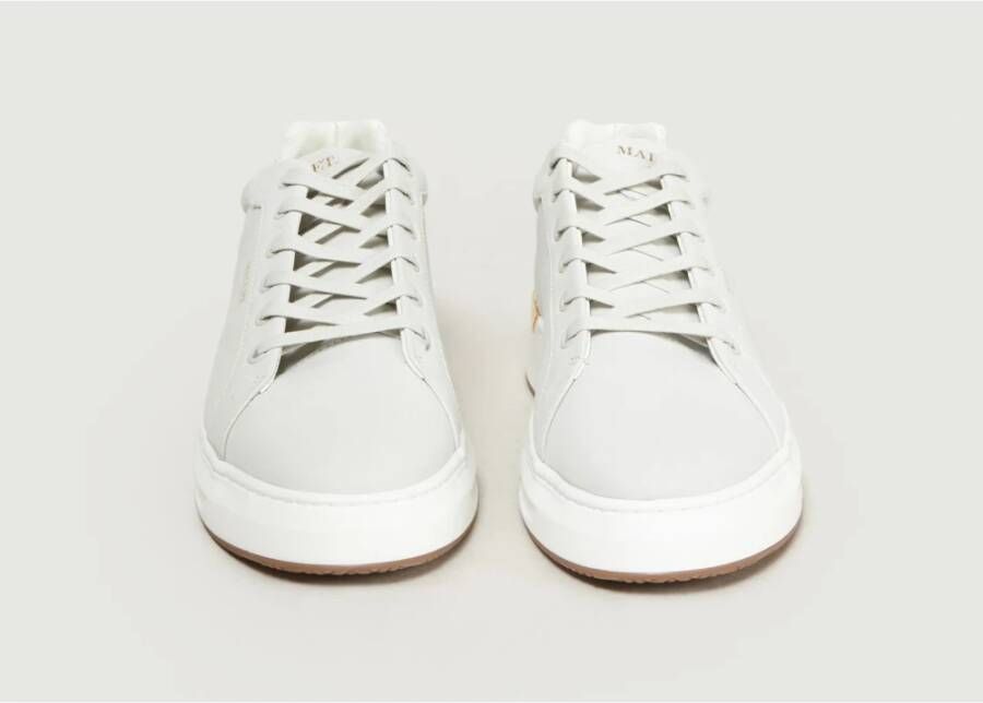 Mallet Footwear Off-White Suede Lage Sneakers White Heren