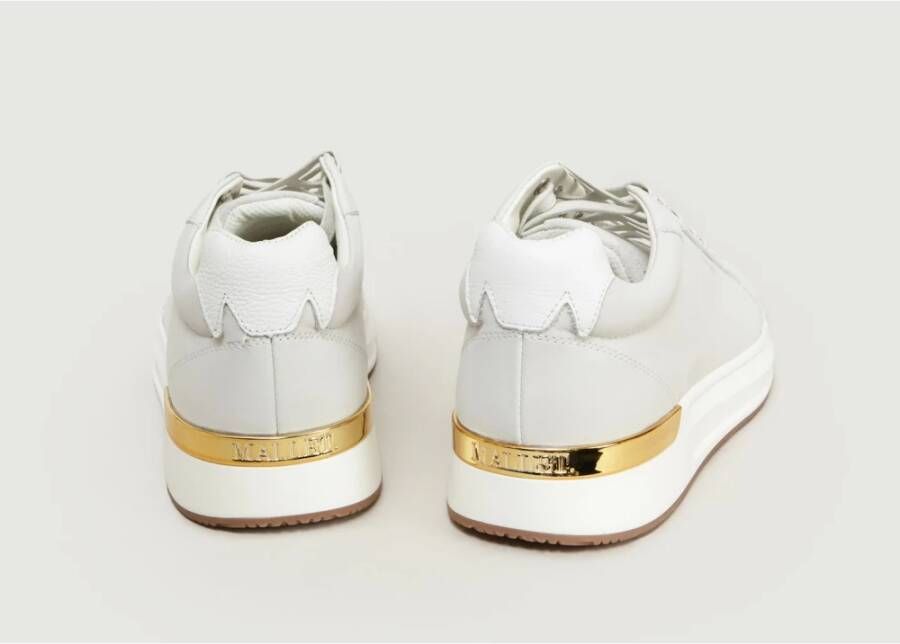 Mallet Footwear Off-White Suede Lage Sneakers White Heren