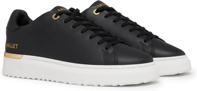 Mallet Footwear Zwart Goud Lite Cupsole Sneaker Black Heren