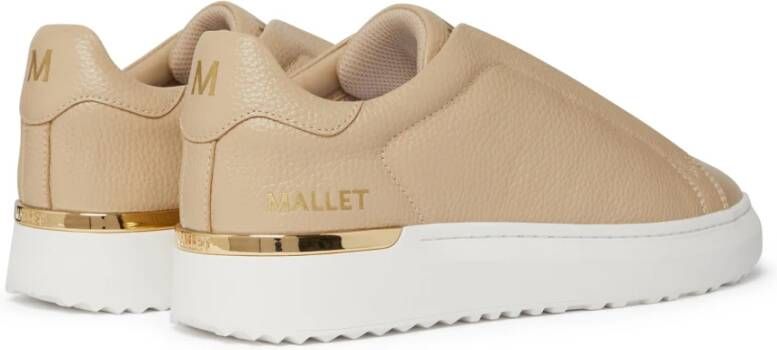 Mallet London Beige Tumbled Tan Elastische Sneakers Beige Heren