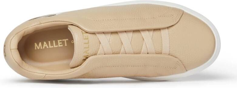 Mallet London Beige Tumbled Tan Elastische Sneakers Beige Heren