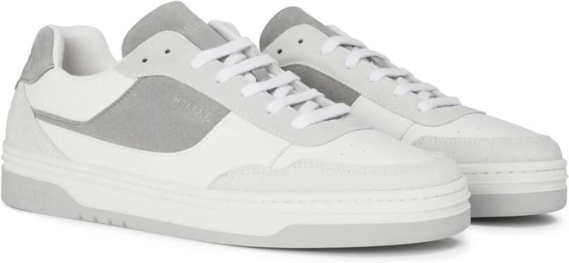 Mallet London Grijze Cupsole Sneaker met Witte Accenten Gray Heren