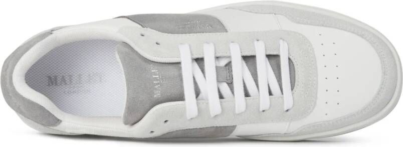 Mallet London Grijze Cupsole Sneaker met Witte Accenten Gray Heren