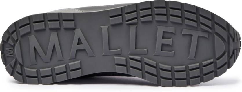 Mallet London Grijze Mesh Sneakers met Premium Materialen Gray Heren