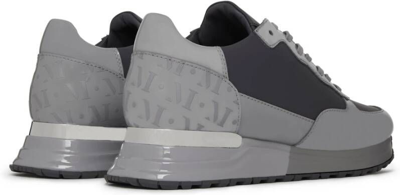 Mallet London Grijze Patentleren Sneakers Gray Heren