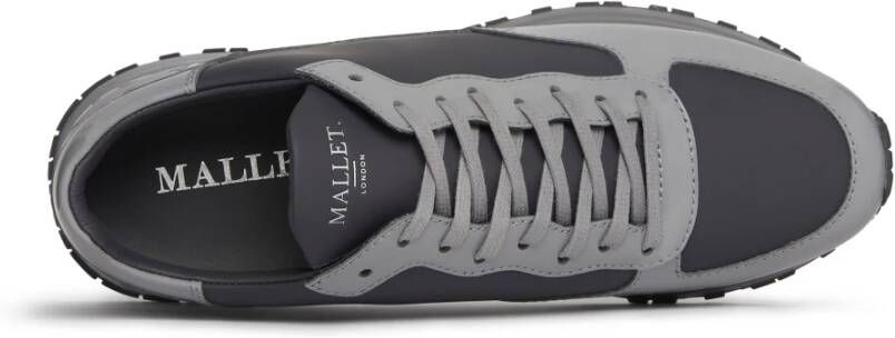 Mallet London Grijze Patentleren Sneakers Gray Heren