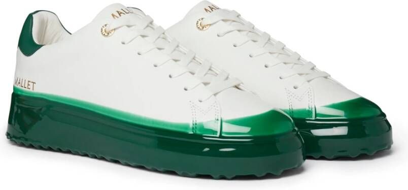 Mallet London Groene Dip Sneakers White Heren