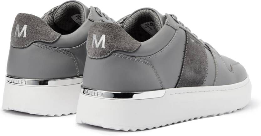 Mallet London Lite Grey Leren Sneakers Gray Heren