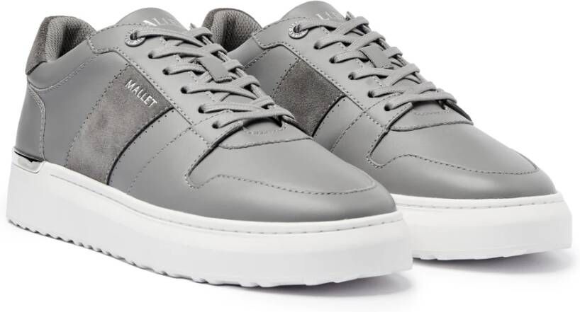 Mallet London Lite Grey Leren Sneakers Gray Heren