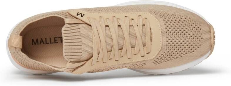 Mallet London Lite Tan Gebreide Sneaker Beige Heren